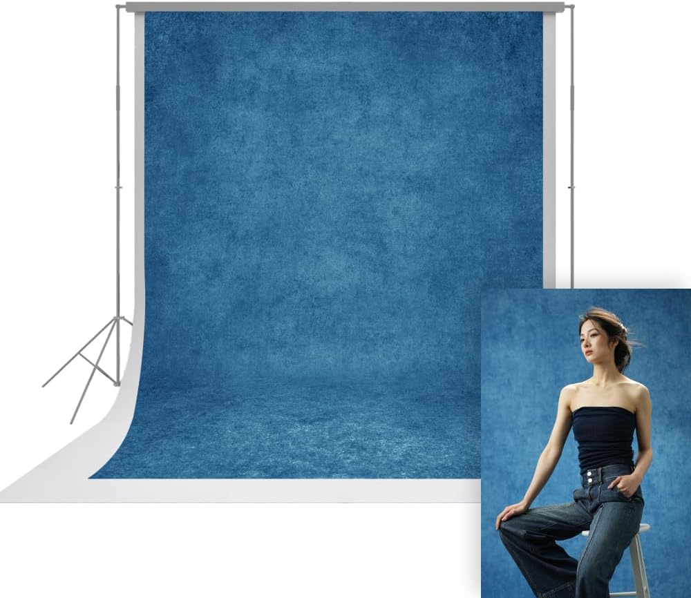 UrcTepics 810 ft Blue Fabric Photo Backdrops for Portraits