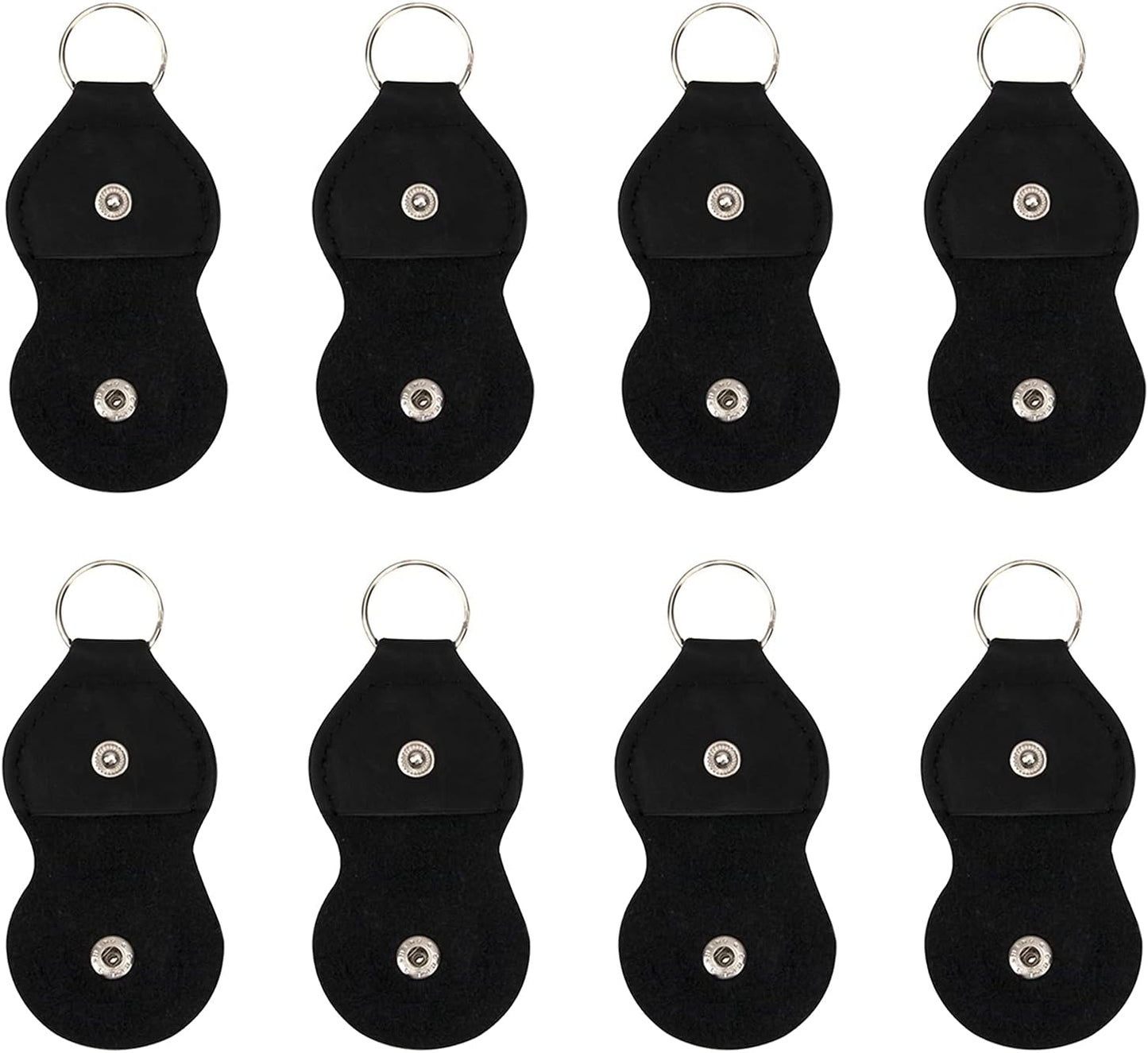 Yootones Black Leather Picks Holder Keychain