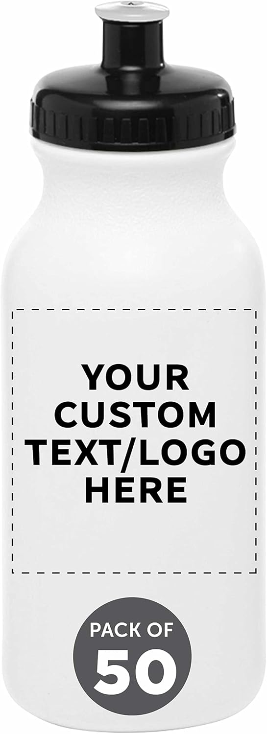 Custom 20 oz. Water Bottles with Push Cap for Outdoor Sports