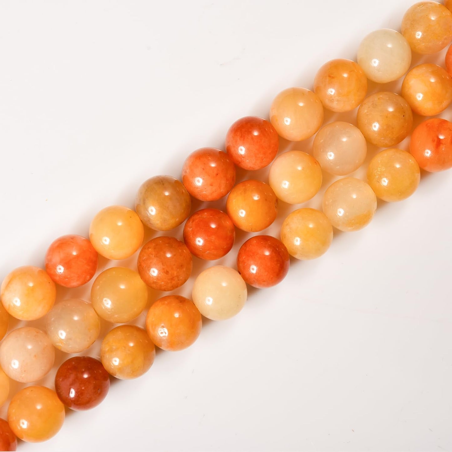 Golden Jade Gemstone Beads 10mm - DIY Jewelry Making