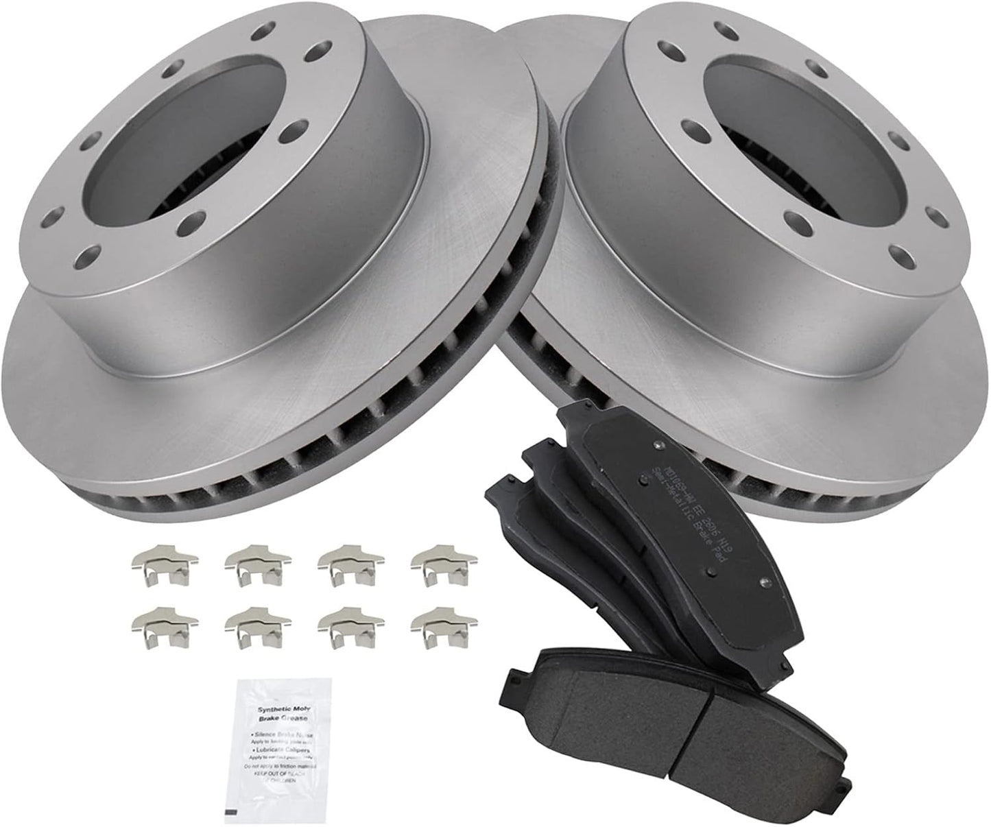 TRQ Front Brake Pad & Rotor Kit for 2005-2012 Ford F-250