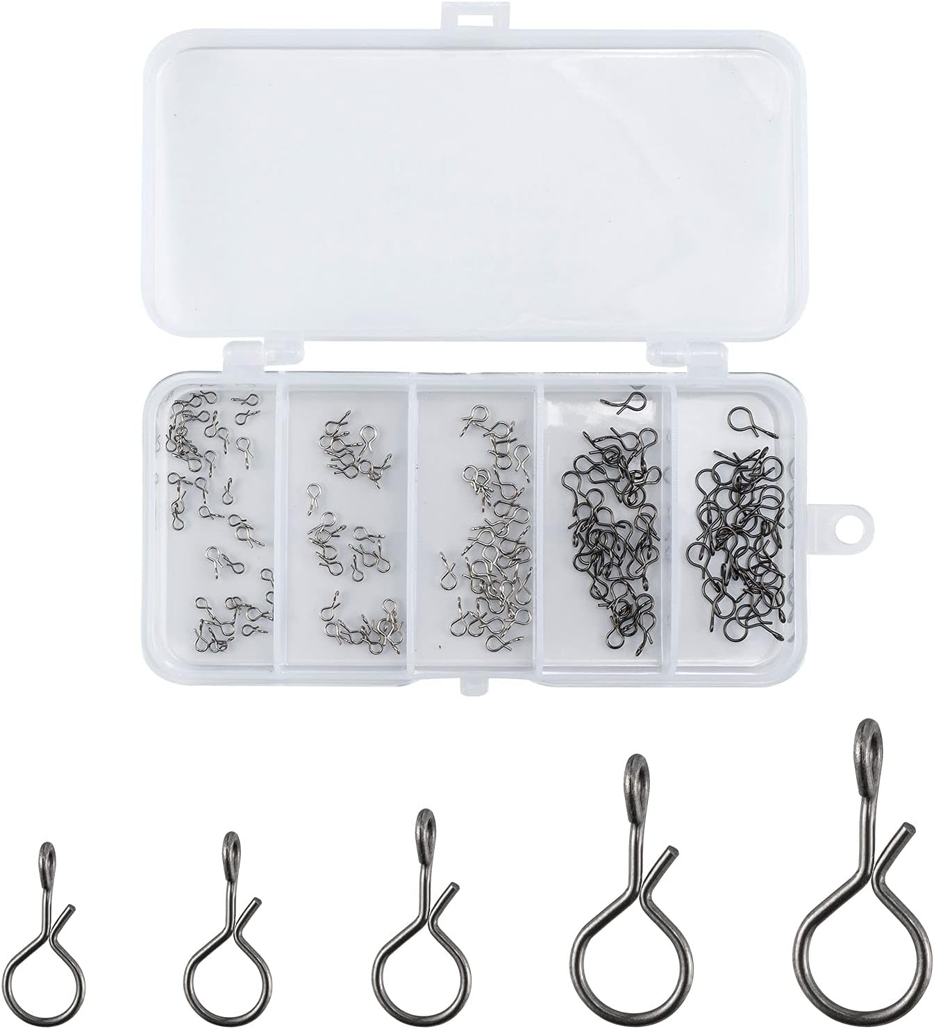 Alwonder 150-Pack Stainless Steel Quick Snap Clips