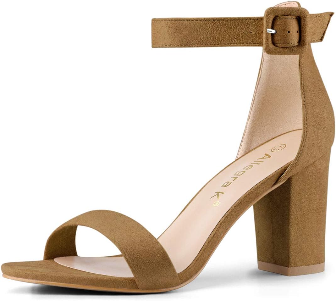 Allegra K Women's Open Toe High Chunky Heel Sandals for All Occasions