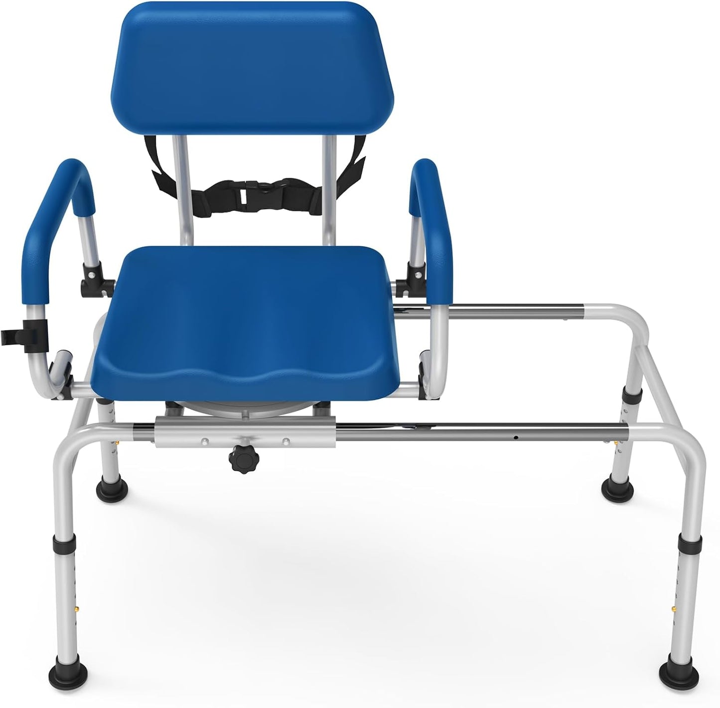 Swivel Seat Shower Chair - FSA/HSA Eligible, Padded, Adjustable, 350 lbs, Blue