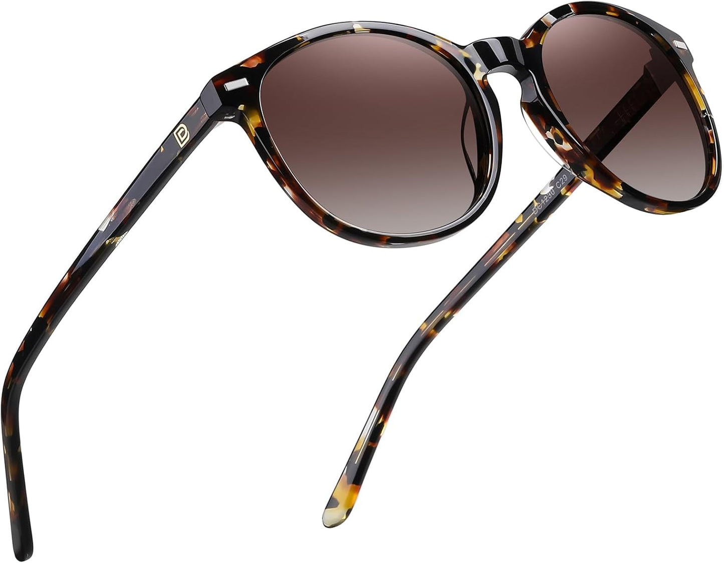 DUCO Polarized Sunglasses for Women Retro Round Classic Shades