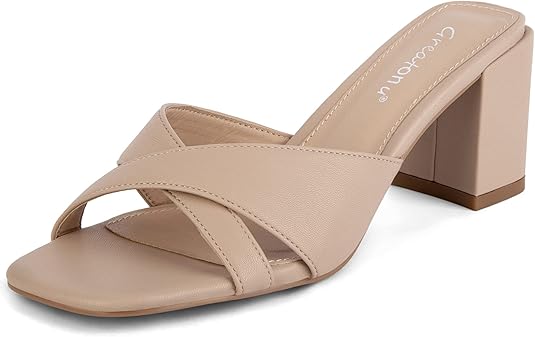 Greatonu Women's Heeled Sandals for Summer Dressy Looks