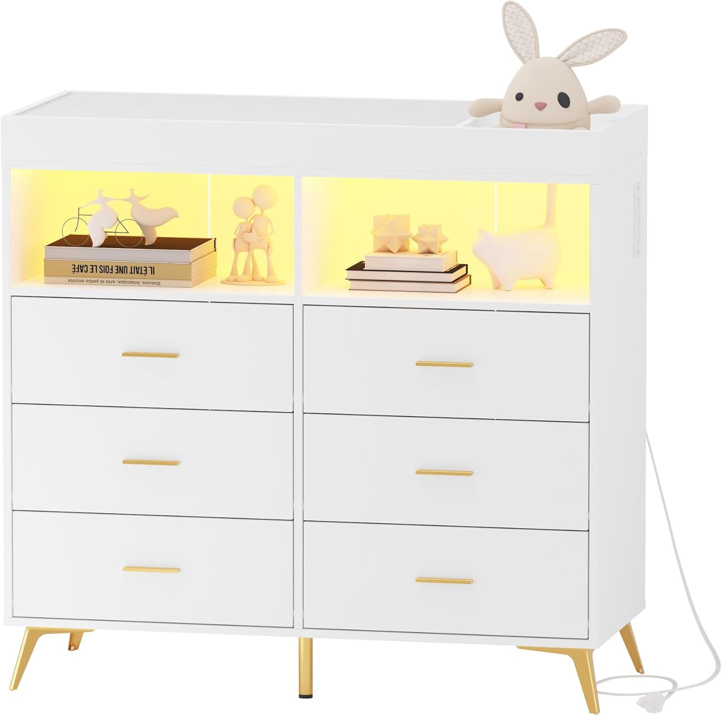 Changing Table Dresser with Drawers for Nursery Organization