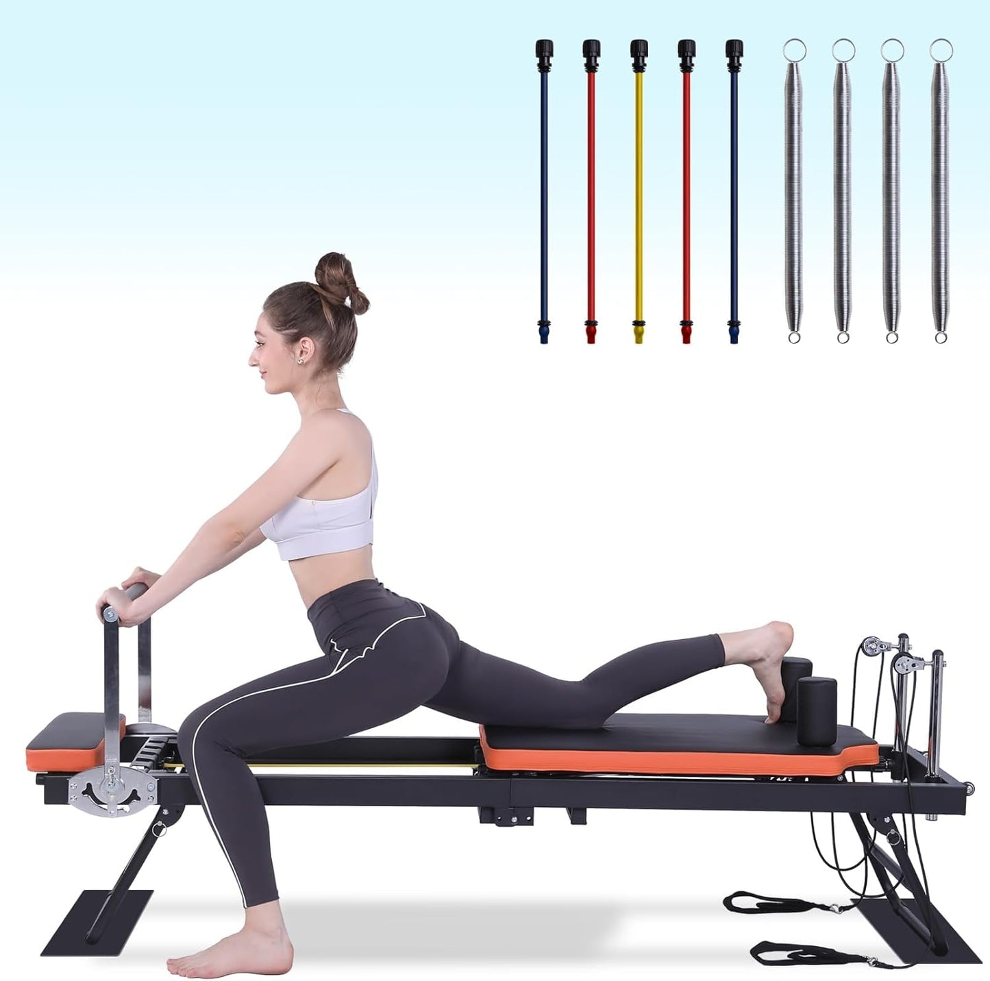 Pilates Reformer for Home Use - Foldable Machine for All Levels