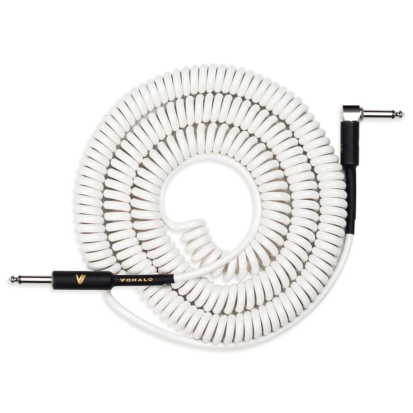VOHALO Coil Guitar Cable: 32ft Curly Cord for Guitar Bass
