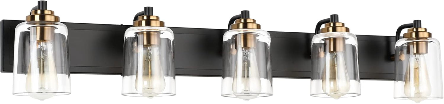 Vintage Bathroom Vanity Light Fixtures with Thick Globes