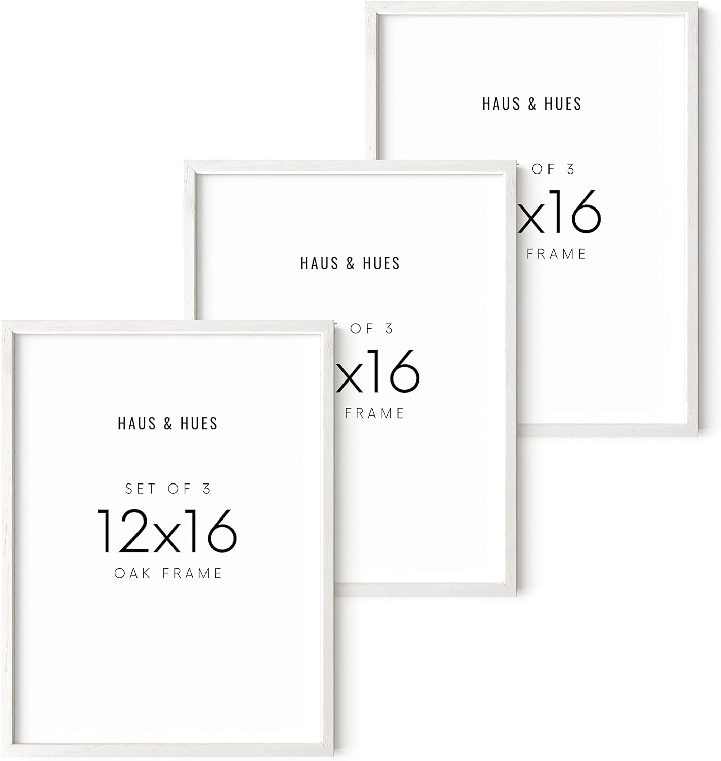 Set of 3 12x16 White Frames for Stylish Home Decor