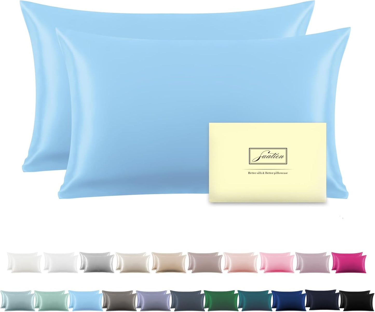 Silk Pillow Cases Set of 2 for Hair and Skin - King Size