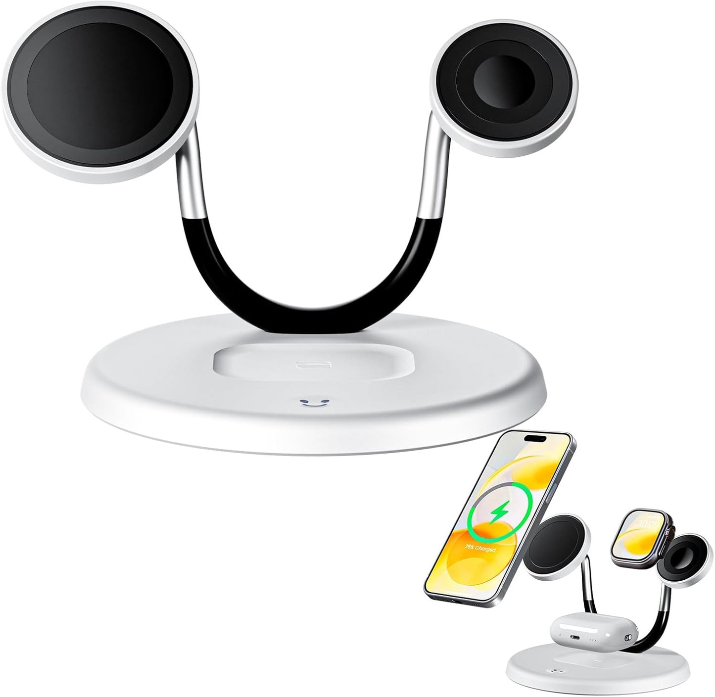 3-in-1 Mag-Safe Charger: Fast Charge iPhones, Apple Watches, AirPods