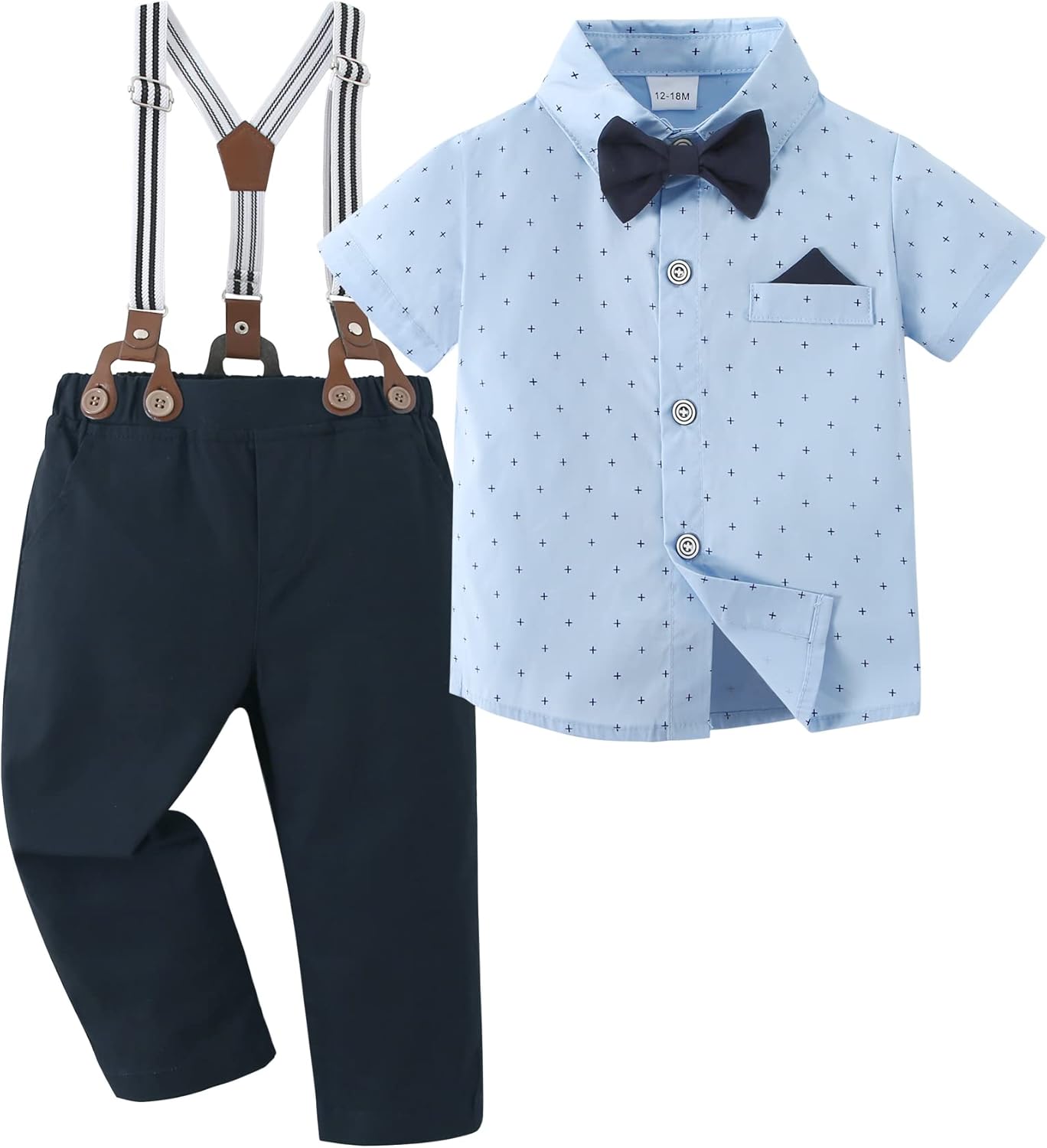 DISAUR Baby Boy Clothes Suits for Toddler Dress Shirt Set