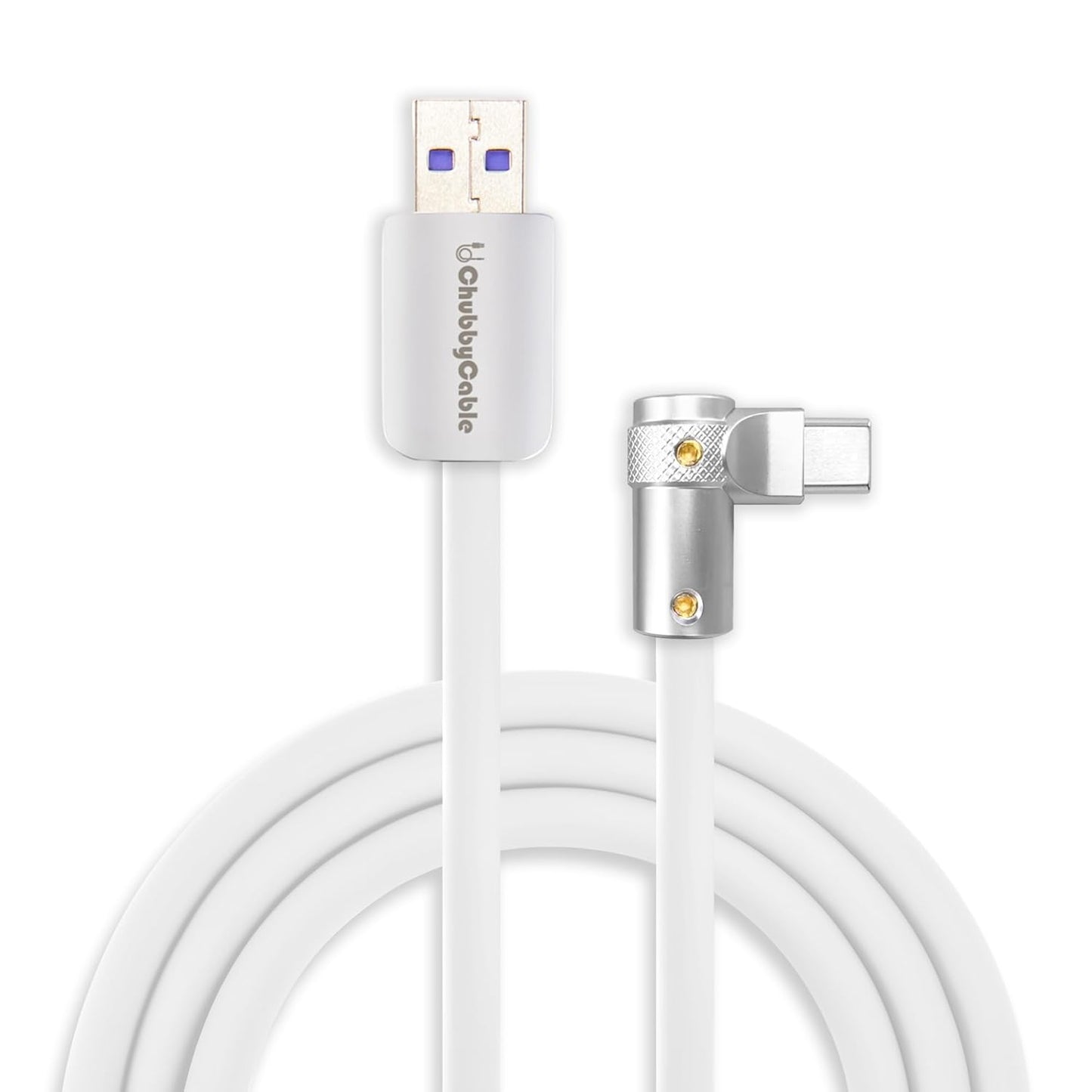 Chubbycable FlexElbow 90 Degree USB C Cable for Fast Charging