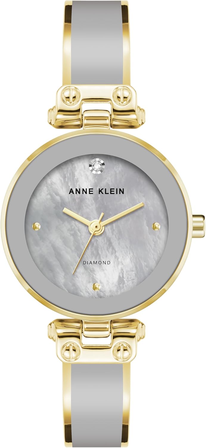 Anne Klein Women's Diamond Dial Bangle Watch for Elegant Style
