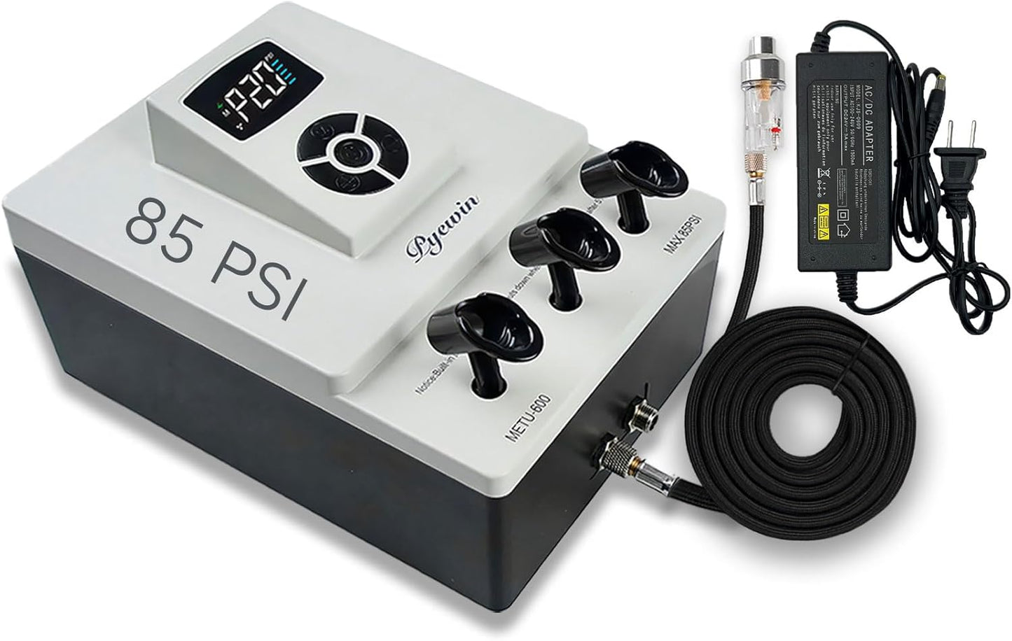 Ultra-Quiet 85 PSI Airbrush Compressor with 20-Gear Pressure