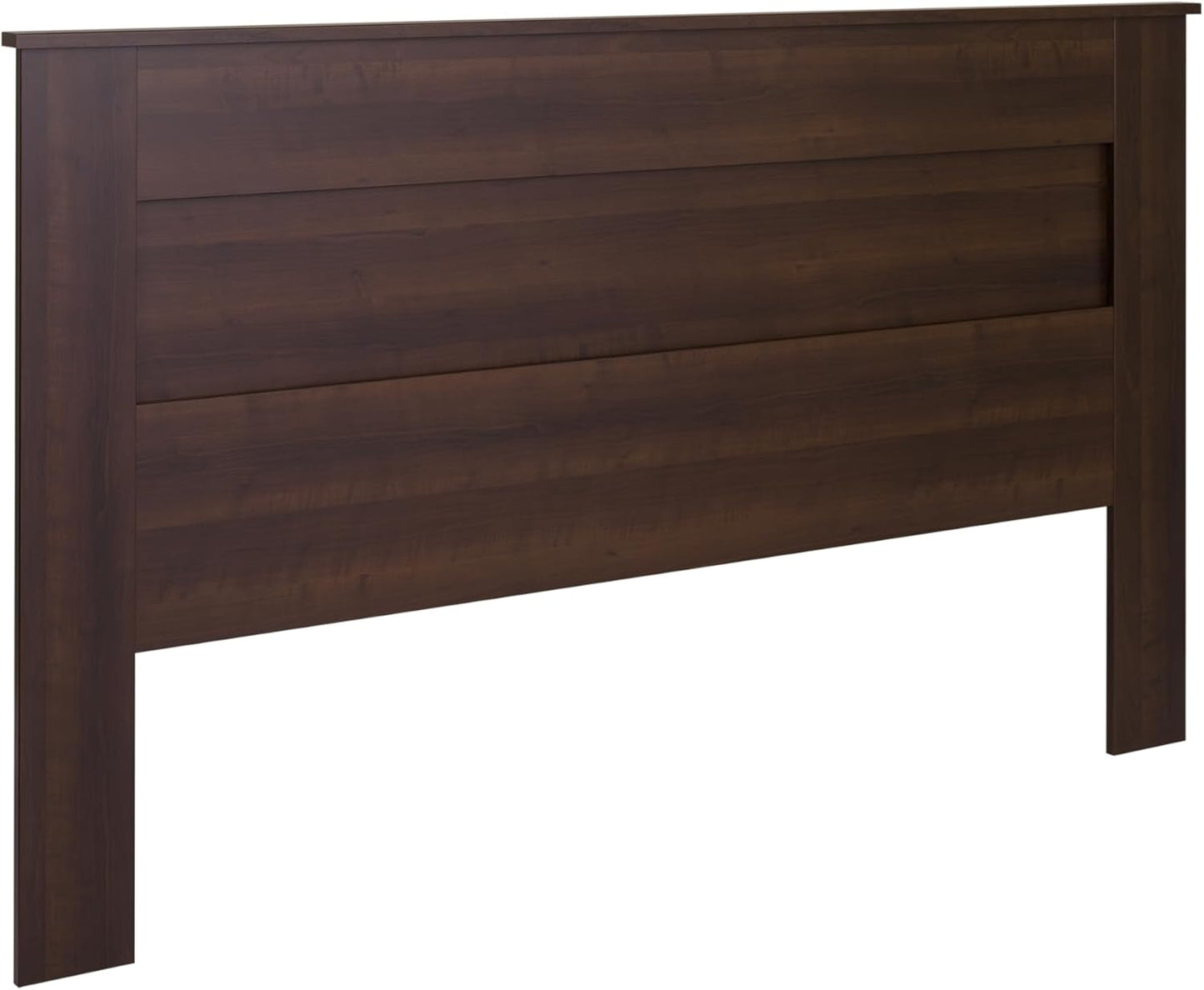 Stylish Flat Wood Panel Headboard for King Size Beds in Espresso