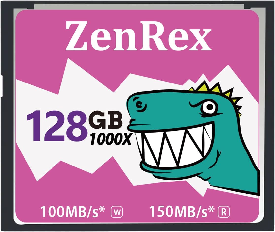 ZenRex 128GB CompactFlash Memory Card for High-Speed Capture