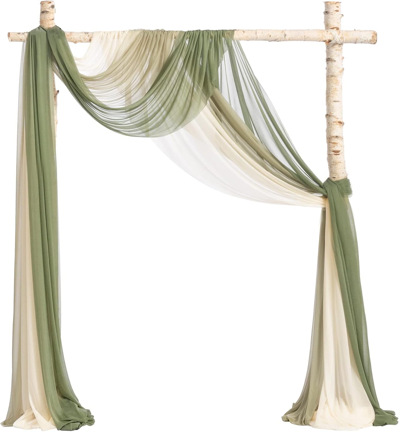 Ling's Moment Deluxe Wedding Arch Draping Fabric for Ceremonies