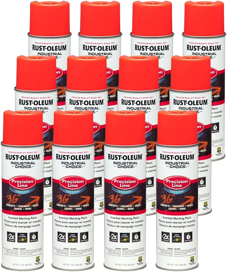 Rust-Oleum Inverted Water-Based Marking Spray Paint 12 Pack