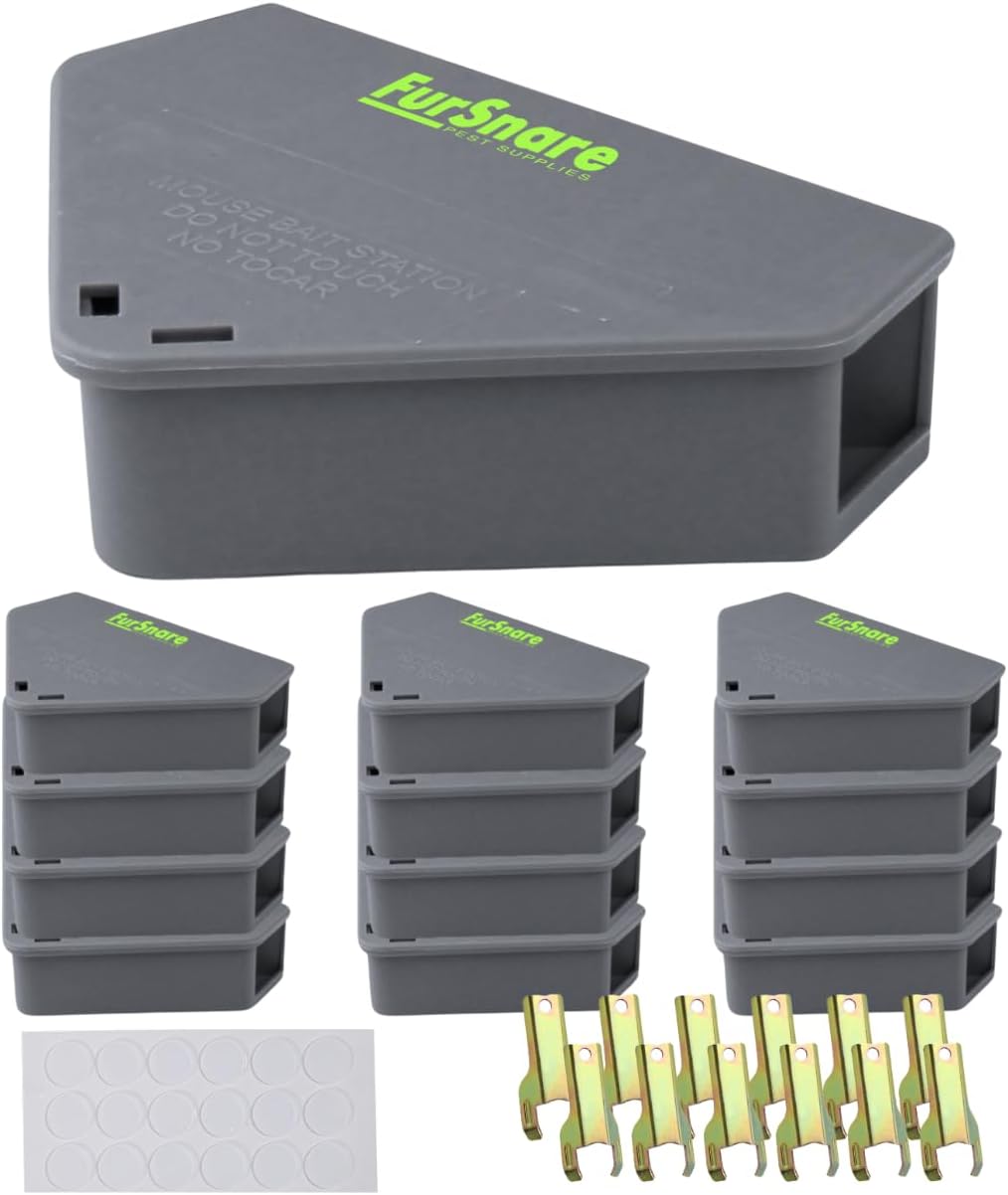 Mouse Bait Station for Indoor and Outdoor Pest Control - 12 Pack