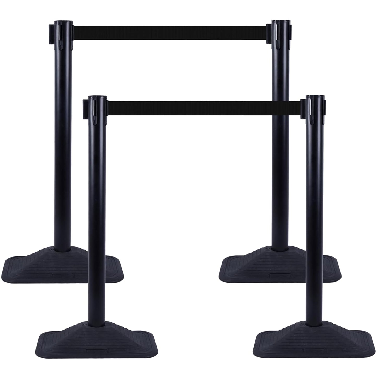 OangeStar 4-Pack Crowd Control Stanchions with 10ft Belt