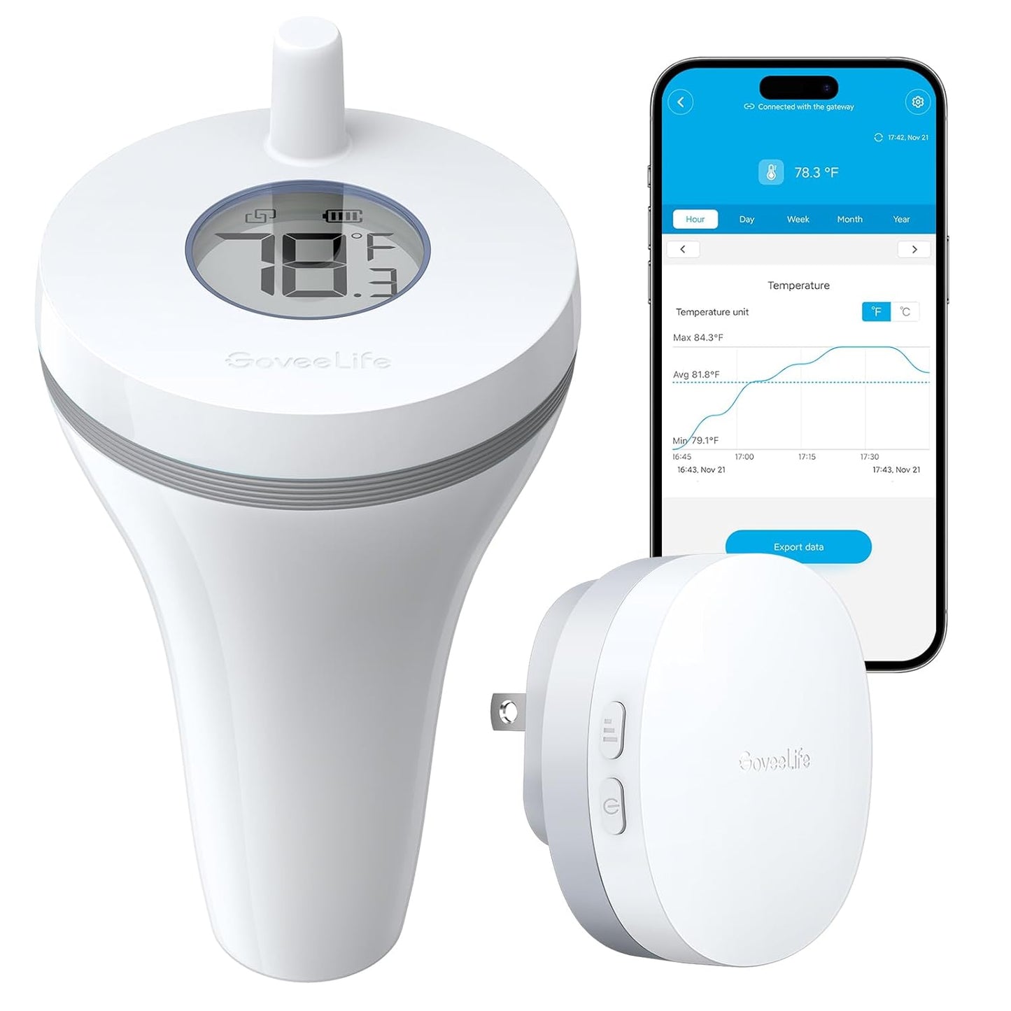 GoveeLife Smart Pool Bath Thermometer for Accurate Monitoring