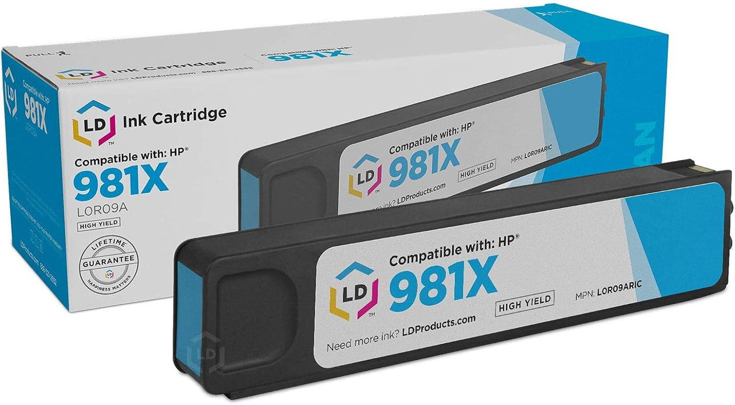 HP 981X Cyan Ink: High Yield LD Reman - 586f & More