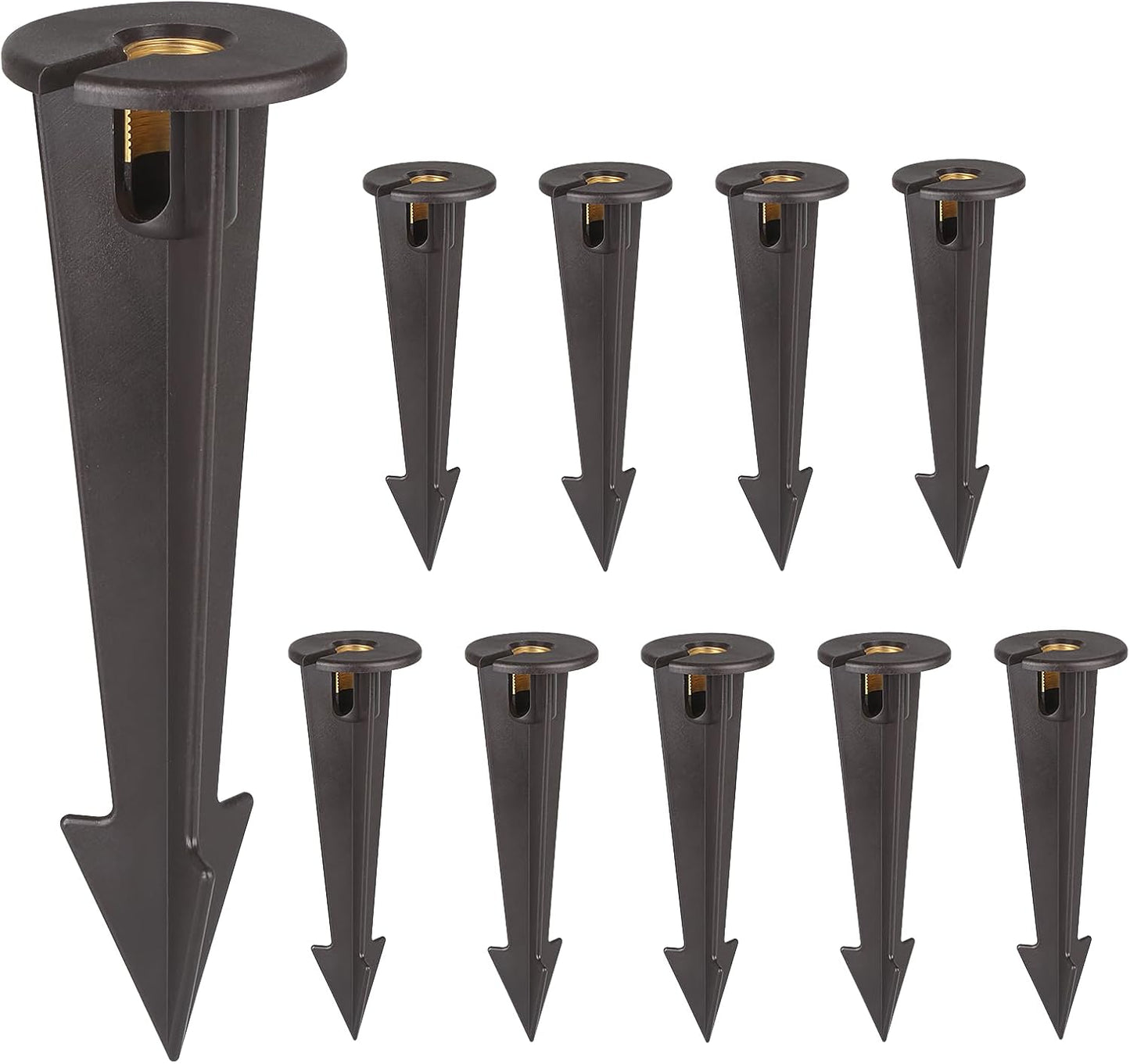 Gardencoin ABS Ground Spikes for Landscape Lighting, 10 Pack