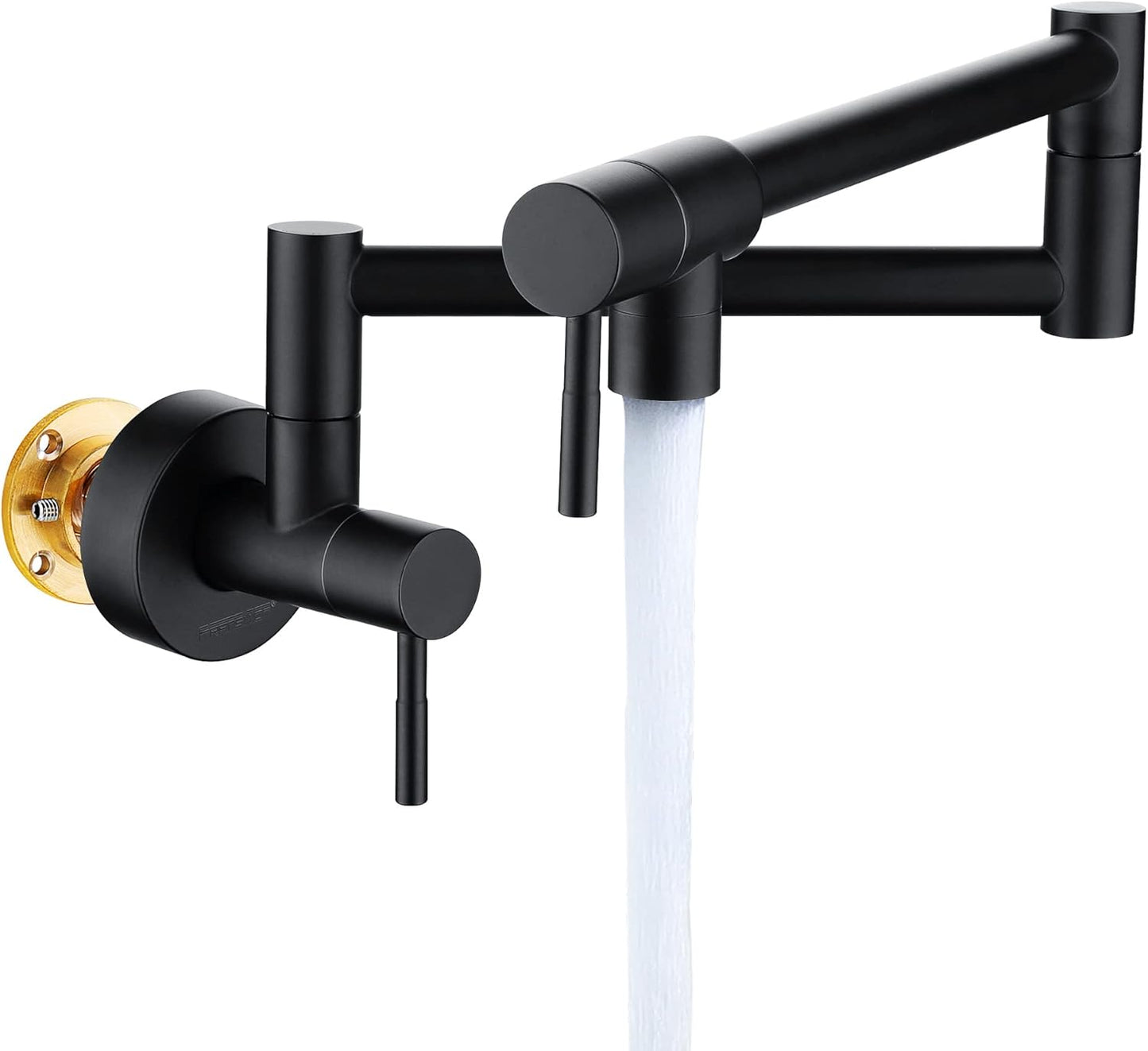 Fransiton Matte Black Pot Filler Faucet for Modern Kitchens