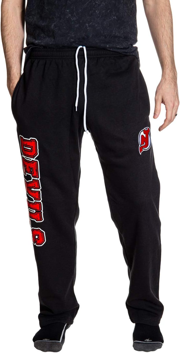 NHL Men's Premium Fleece Official Team Sweatpants for Comfort