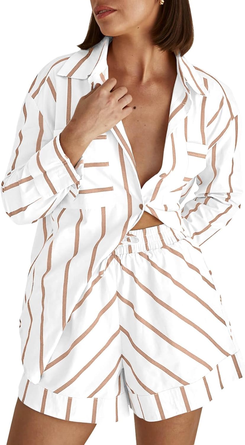 Tankaneo Womens Striped 2 Piece Outfits for Stylish Comfort