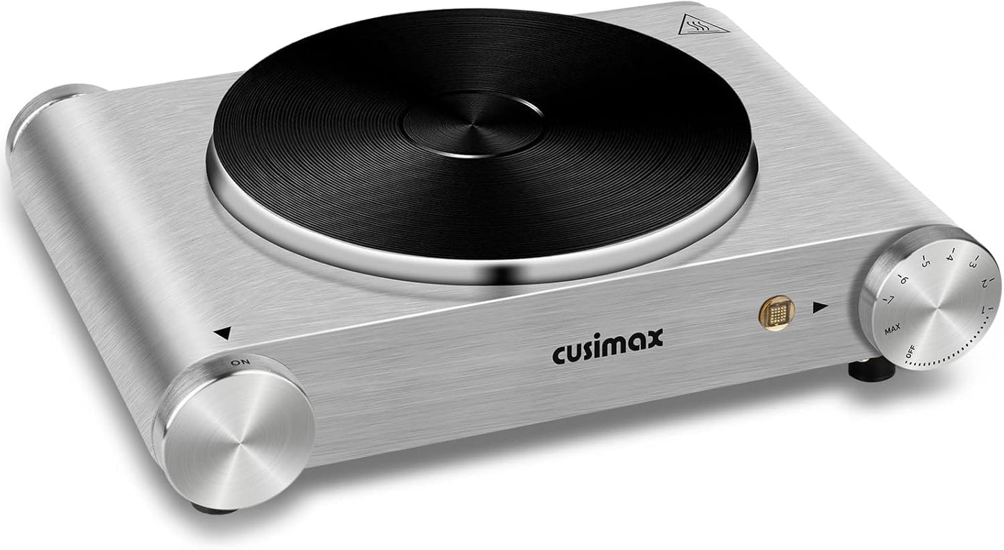 CUSIMAX Electric Hot Plate 1500W Single Burner for Cooking