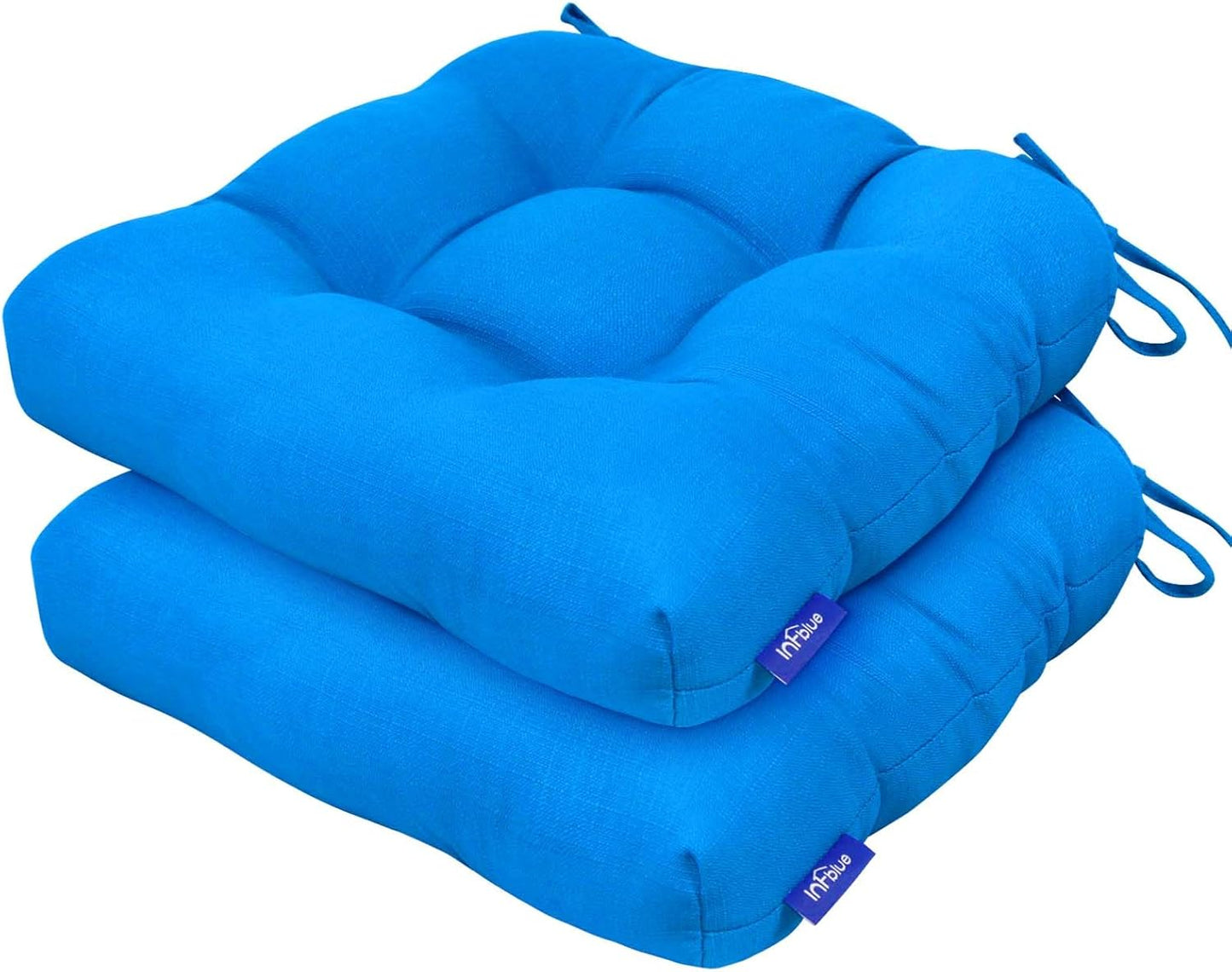 Outdoor Tufted Wicker Cushions for Patio Furniture Set of 2