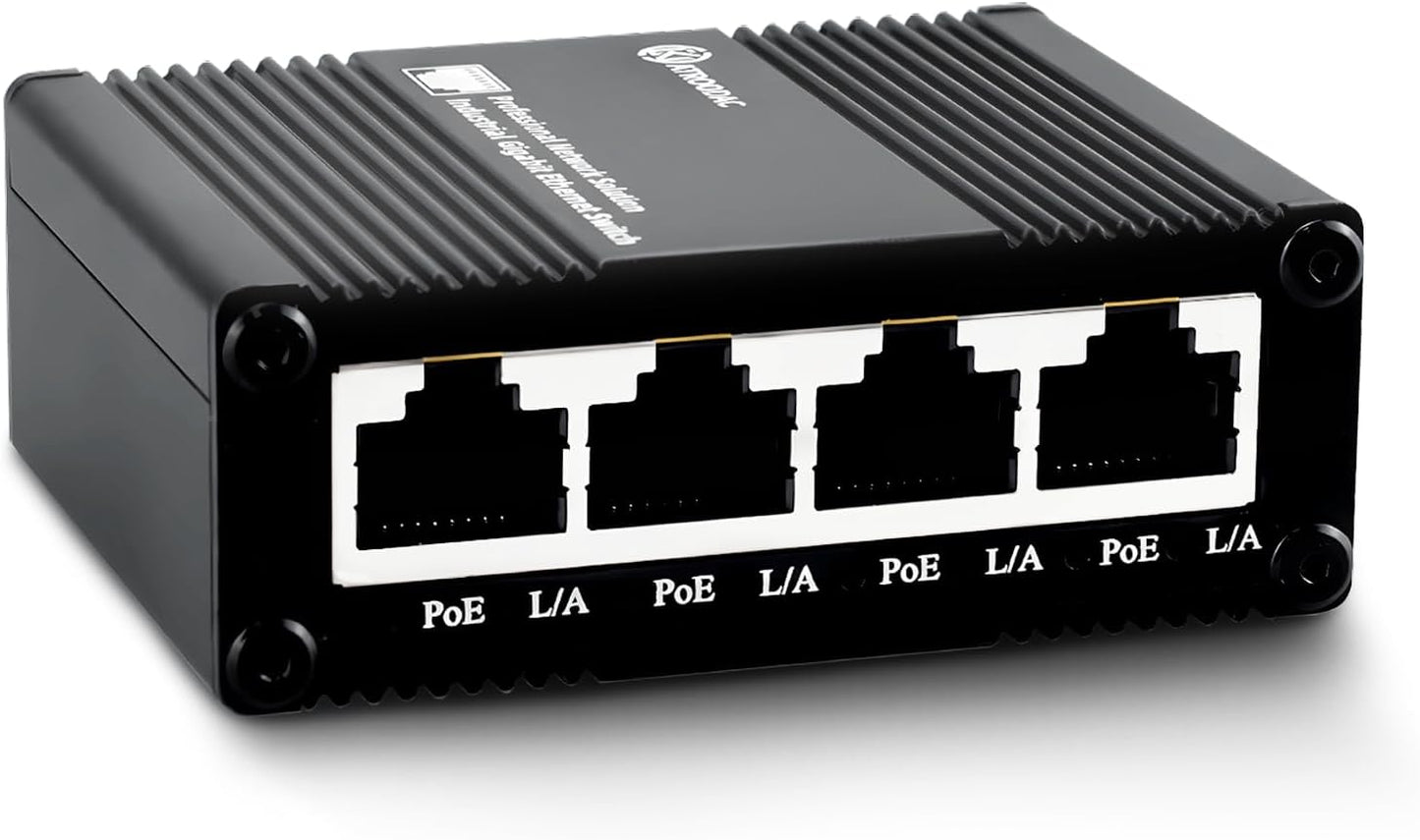 5 Ports Gigabit PoE+ Mini Ethernet Switch for Home and Office