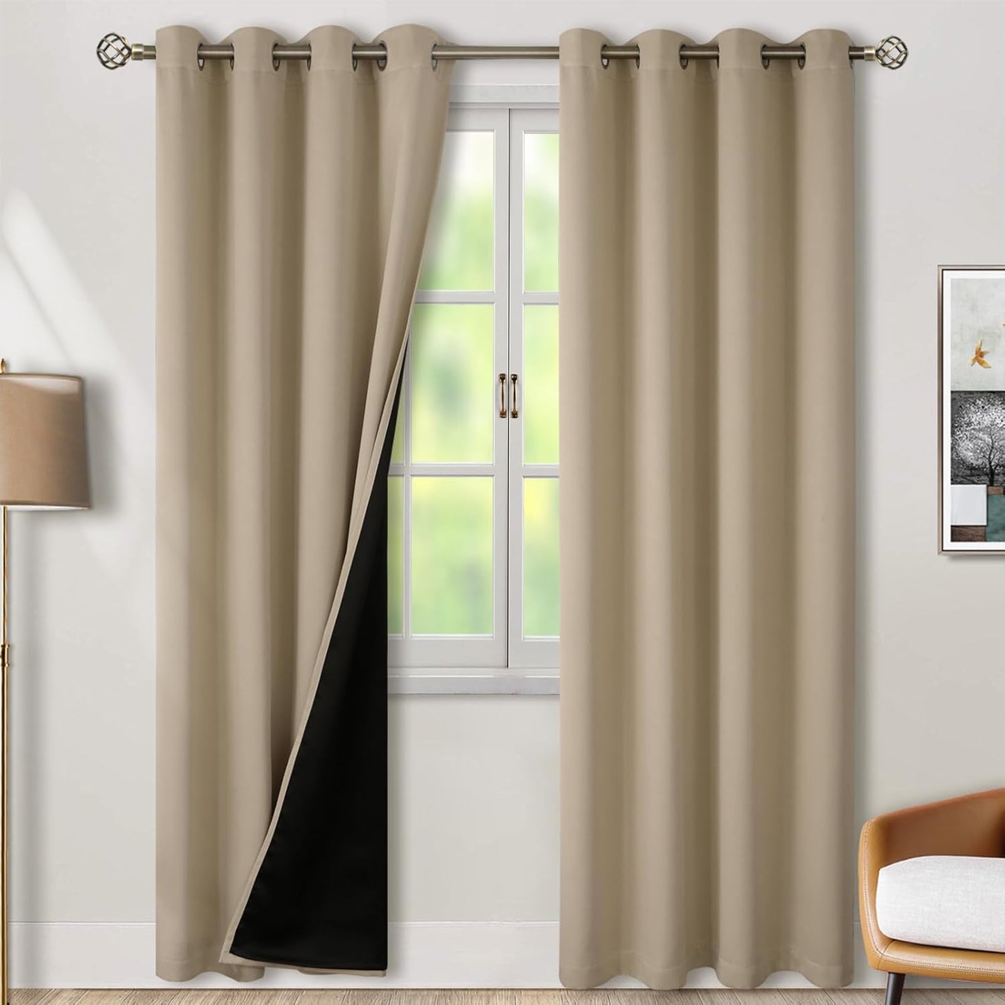 BGment Thermal Insulated Blackout Curtains for Bedroom Privacy