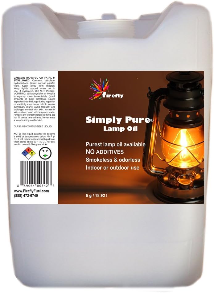 Firefly Kosher Odorless Paraffin Lamp Oil - Smokeless & Long-Lasting