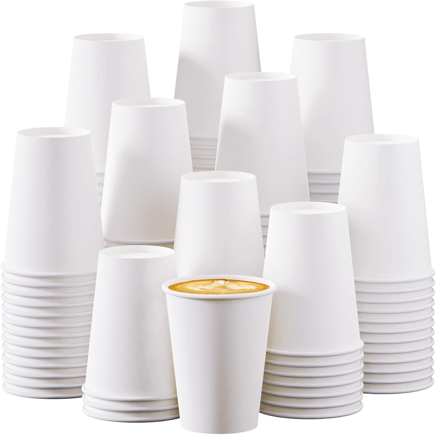 270 Pack Turbo Bee 12 oz Paper Coffee Cups - Disposable & Convenient!