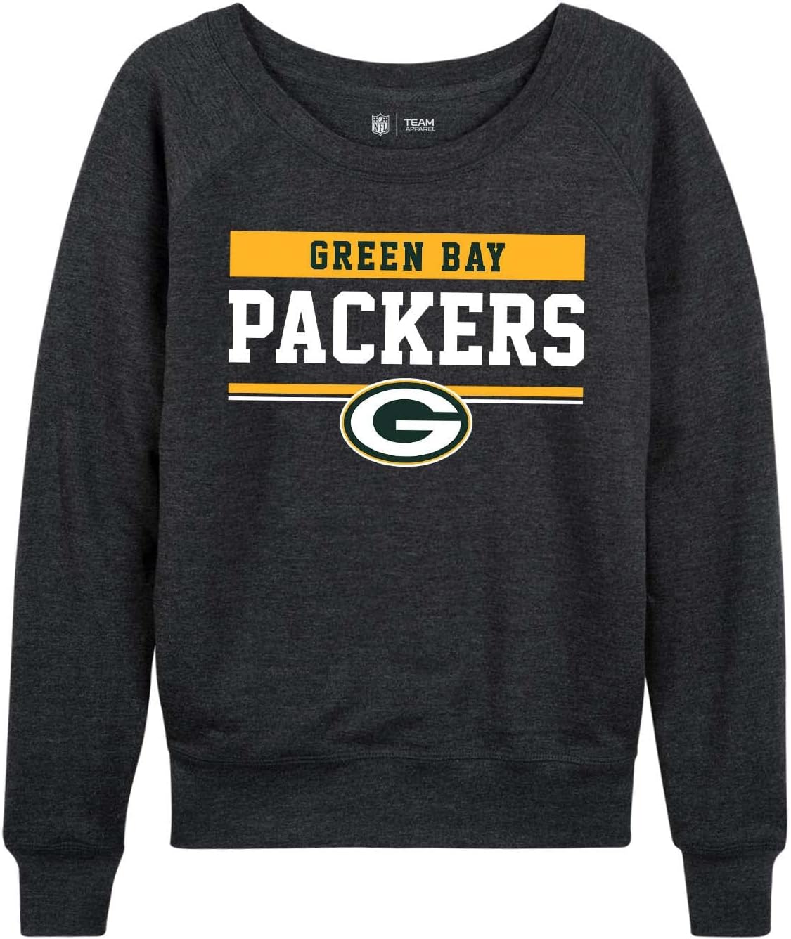 Stylish NFL Women's Plus Size Team Block Charcoal Crewneck