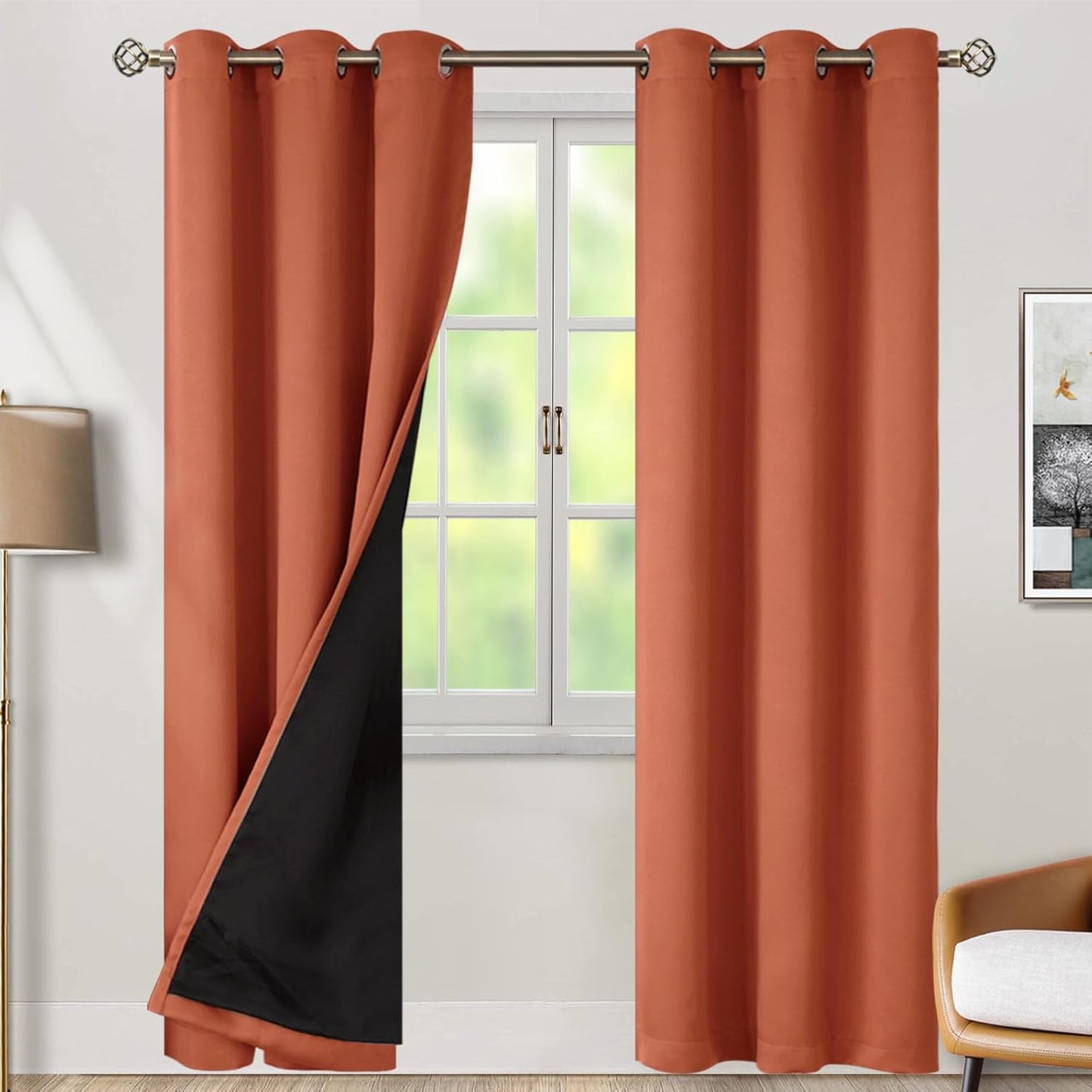 BGment Thermal Insulated Blackout Curtains for Total Light Blocking