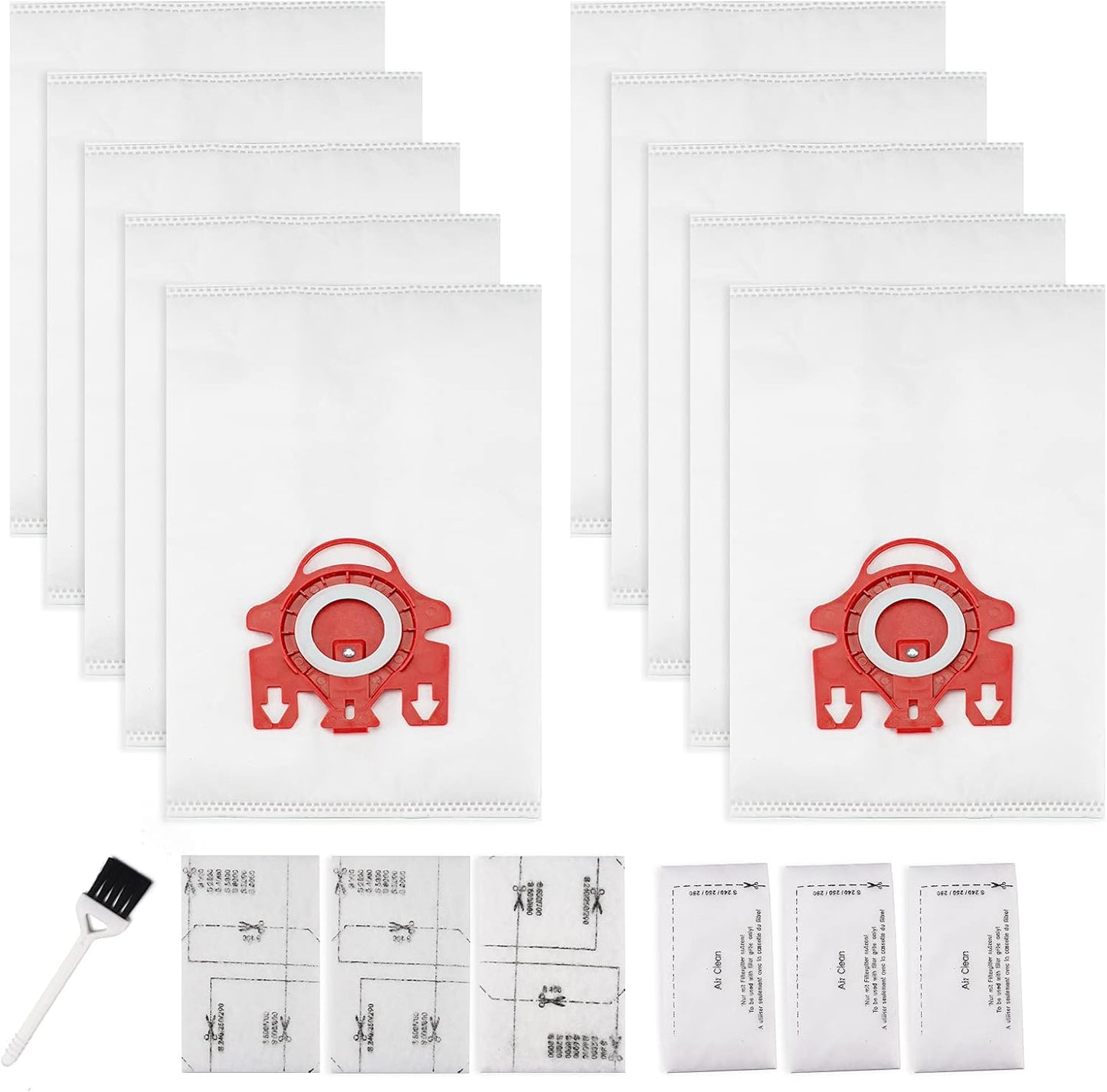 10 Pack 3D Airclean Dust Bags for Miele Vacuums | Improved Air Quality
