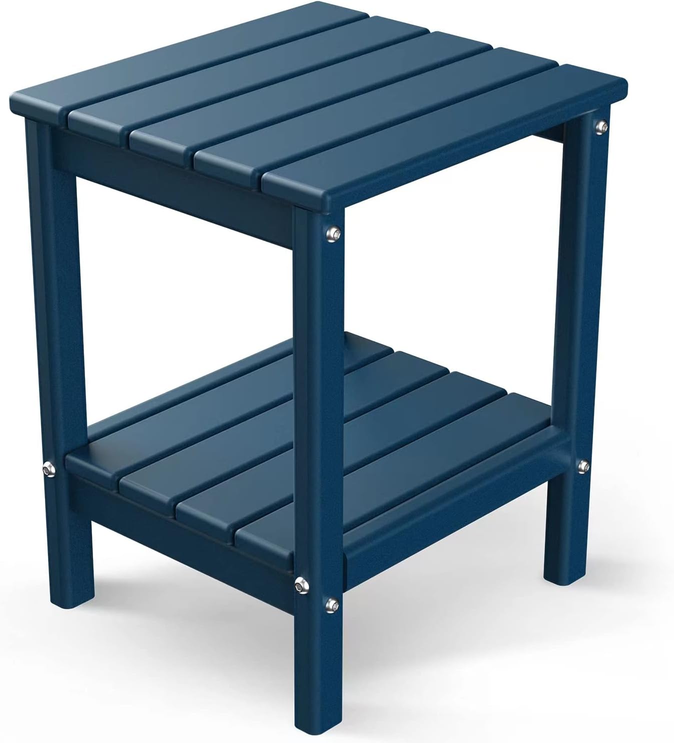 GREENVINES Adirondack Outdoor Side Table with Storage Shelf