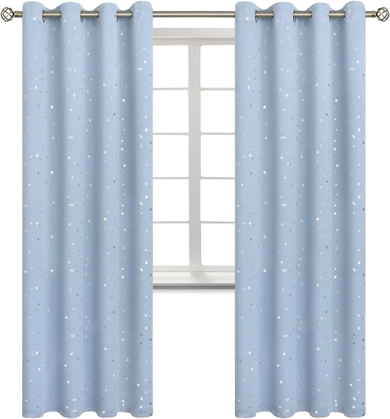 BGment Star Room Darkening Curtains for Kids Bedroom - 52x84