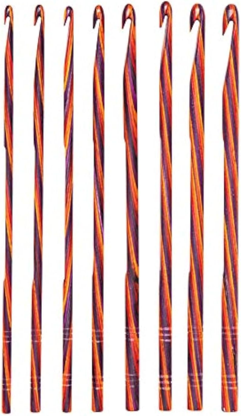 Wood Crochet Hook Set - 8 Sizes for All Your Crafting Needs
