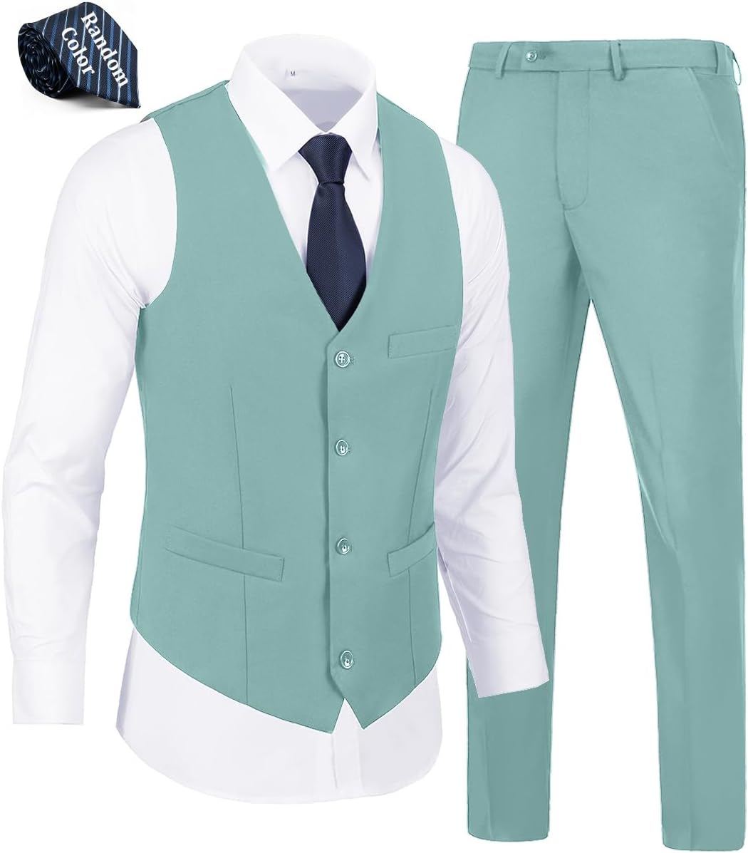 WOMS Mens 2 Pieces Slim Fit Wedding Groomsmen Suit Set Review