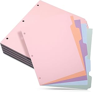 250 Blank Writing Binder Dividers for Easy Organization