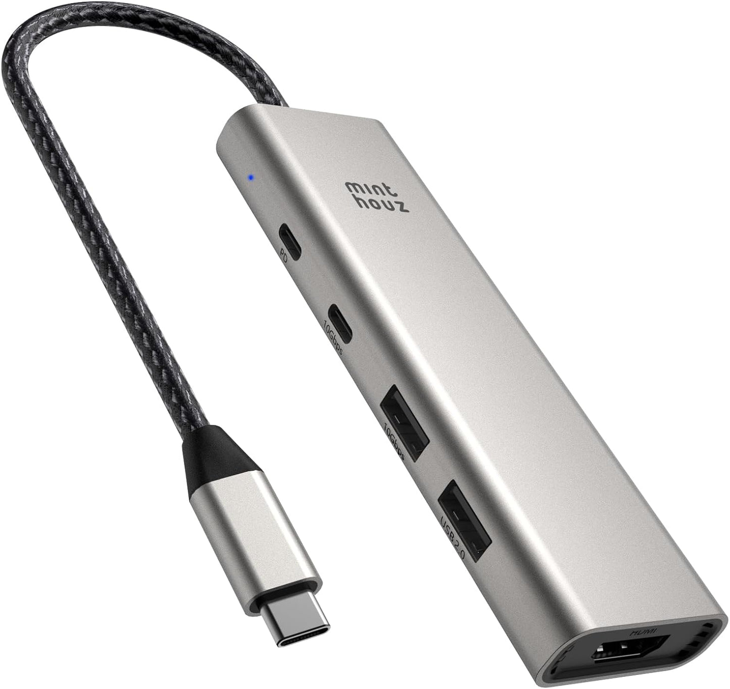 Minthouz USB C Hub 5-in-1 Adapter for 4K HDMI and Fast Charging