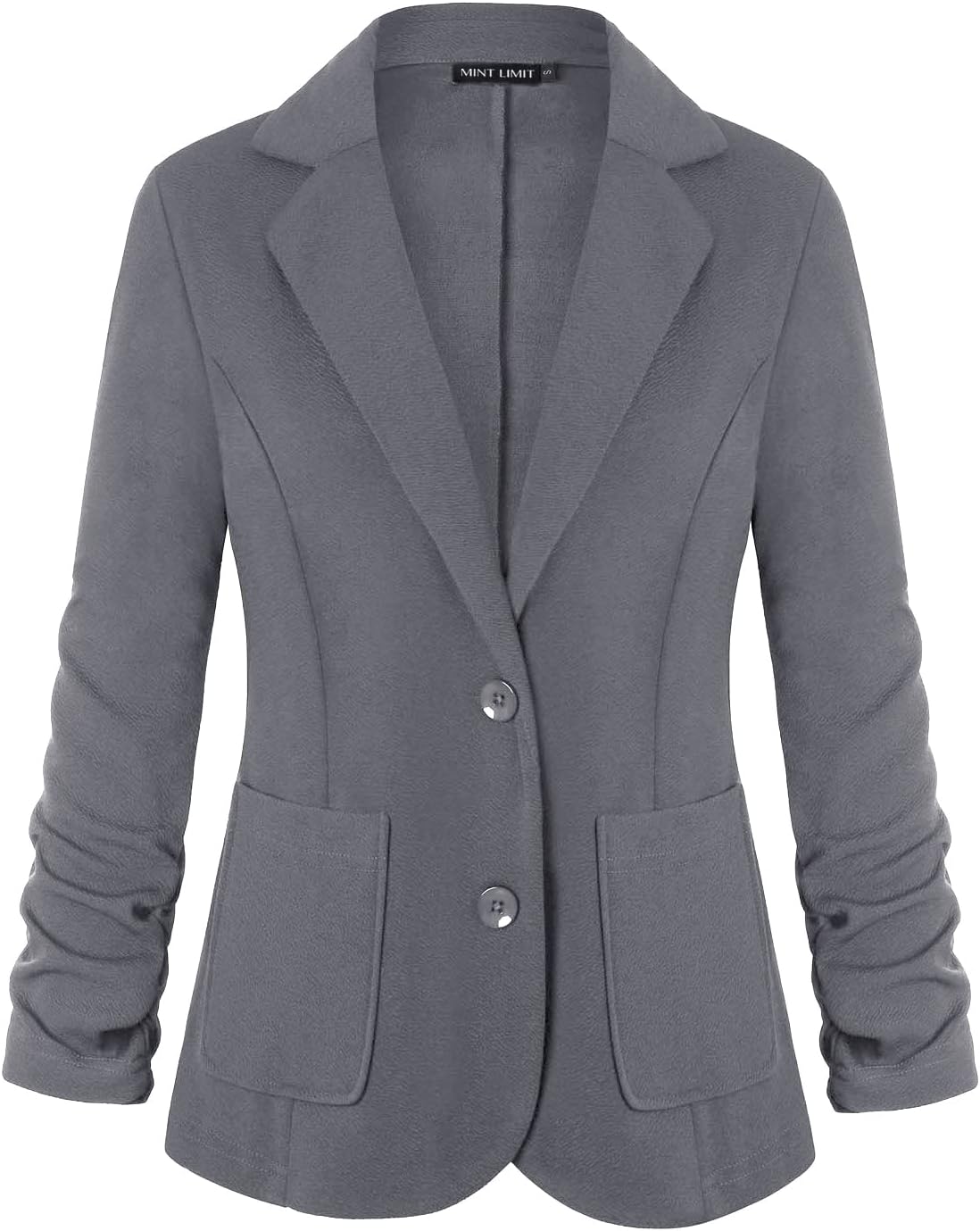 Unifizz Womens Casual Work Office Blazer with Pockets and Buttons
