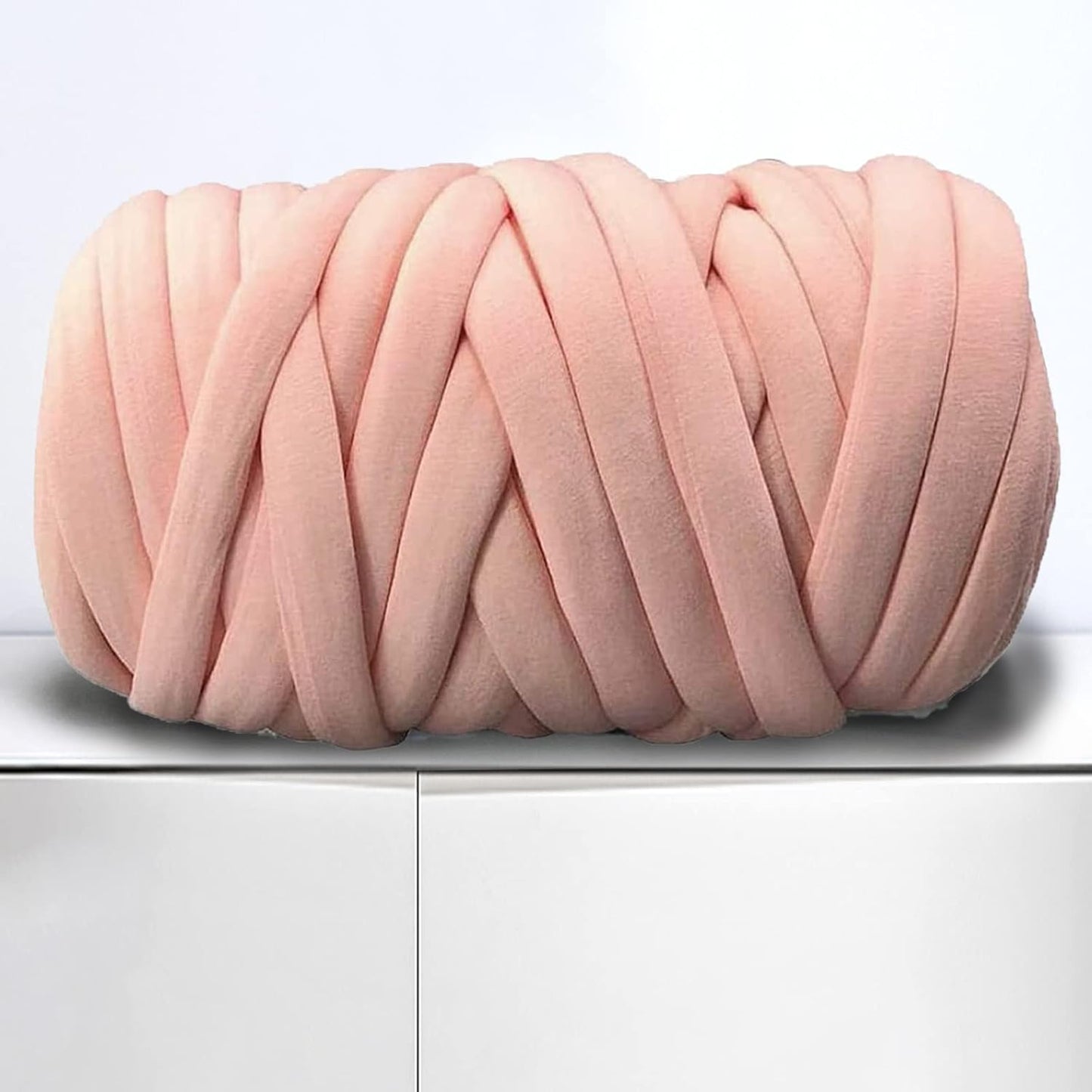 Arm Knitting Yarn for DIY Blanket Craft Projects in Shell Pink